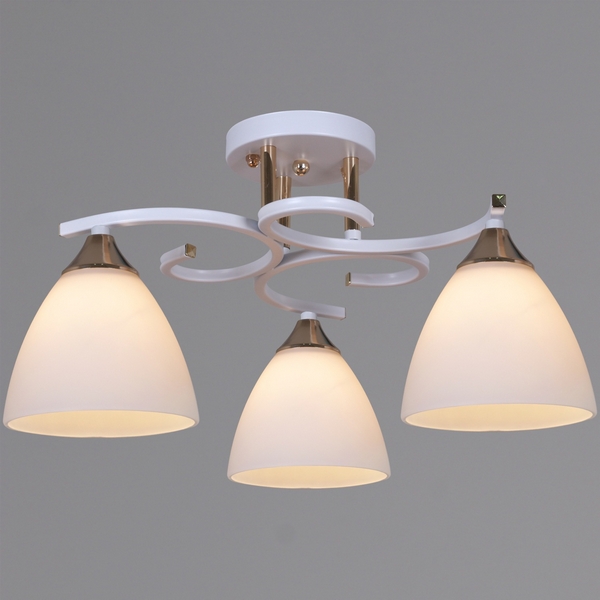

Потолочная люстра на штанге Reluce 05009-0.3-03 WH+FG, Золото, 05009-0.3-03 WH+FG