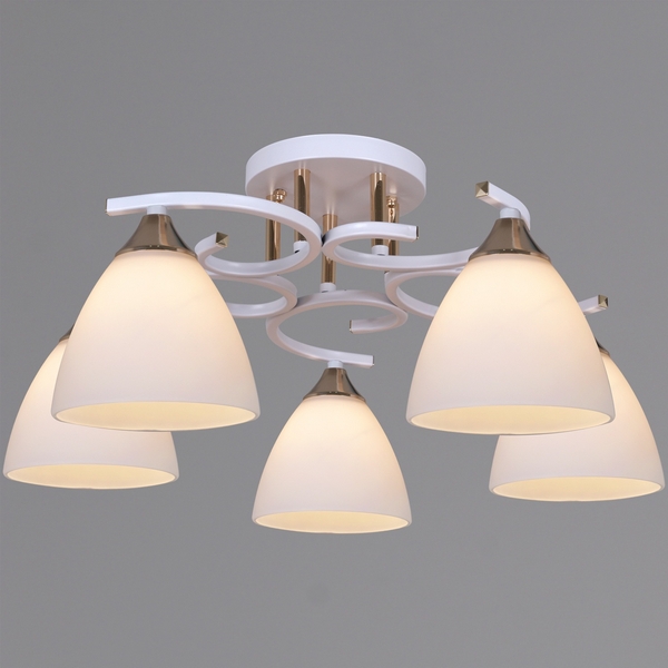 

Потолочная люстра на штанге Reluce 05009-0.3-05 WH+FG, Золото, 05009-0.3-05 WH+FG