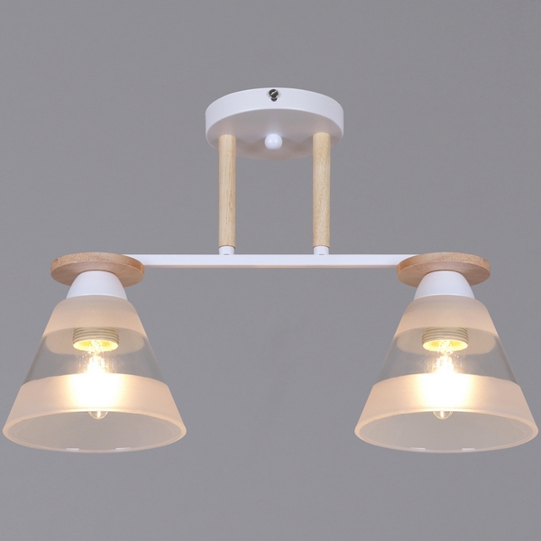 Изображение товара Потолочная люстра на штанге Reluce 01630-0.3-02 WH+WOOD