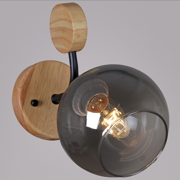 

Бра Reluce 06780-0.2-01 BK+WOOD, Древесный, 06780-0.2-01 BK+WOOD
