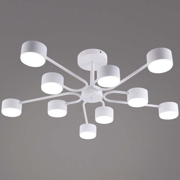 Изображение товара Потолочная люстра на штанге Reluce GX53 современный лофт белый металл