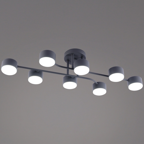 Изображение товара Потолочная люстра на штанге Reluce 03722-0.3-08 GREY GX53 современный дизайн