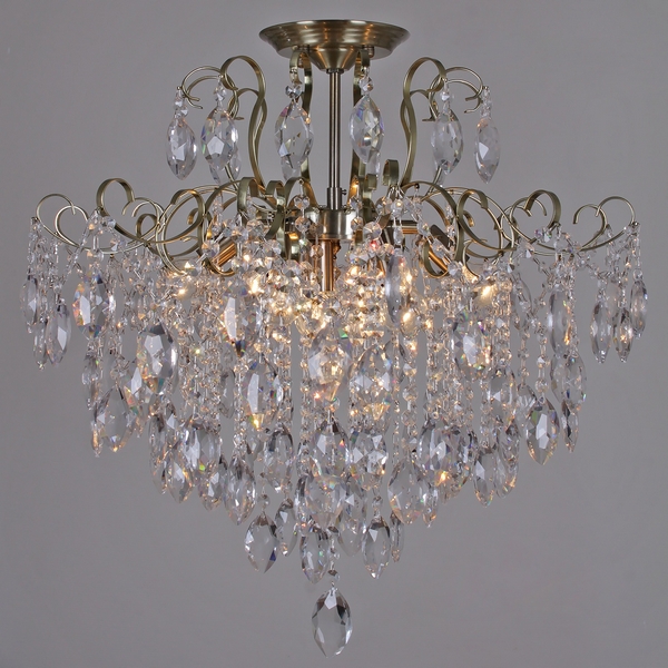 

Потолочная люстра хрустальная на штанге Reluce 67030-0.3-600A AB, Прозрачный;бронза, 67030-0.3-600A AB