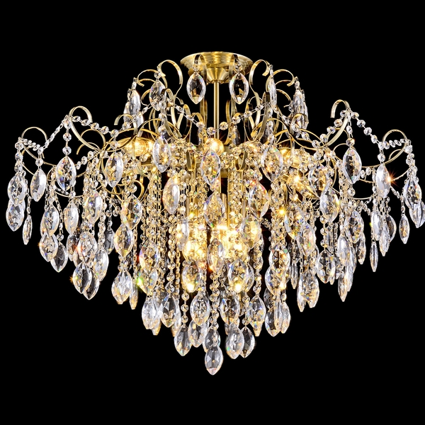 

Потолочная люстра хрустальная на штанге Reluce 67030-0.3-800A AB, Прозрачный;бронза, 67030-0.3-800A AB