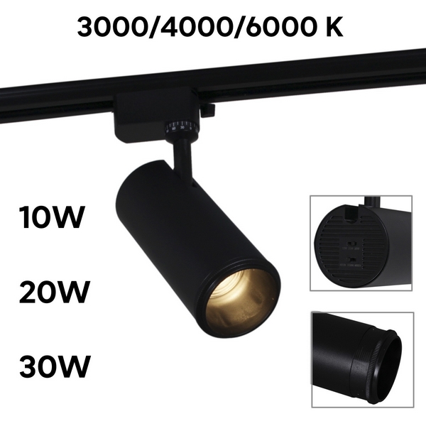 

Трековый светильник светодиодный однофазный 220В Reluce 06650-9.3-LED10/20/30W CCT BK, Черный, 06650-9.3-LED10/20/30W CCT BK