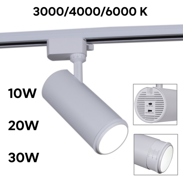 

Трековый светильник светодиодный однофазный 220В Reluce 06650-9.3-LED10/20/30W CCT WT, Белый, 06650-9.3-LED10/20/30W CCT WT