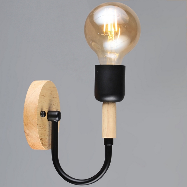 

Бра Reluce 99960-0.2-01 BK+WOOD, Древесный, 99960-0.2-01 BK+WOOD