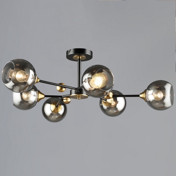 

Потолочная люстра на штанге Reluce 01070-0.3-06 BK+COP, Золото, 01070-0.3-06 BK+COP