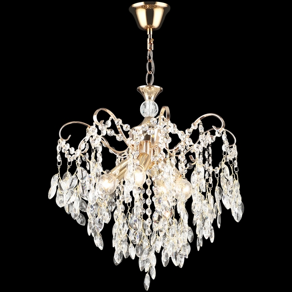 

Подвесная люстра хрустальная Reluce 24720-0.4-04 FGD, Прозрачный;золото, 24720-0.4-04 FGD