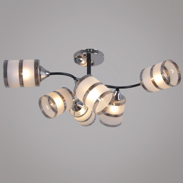 Изображение товара Потолочная люстра на штанге Reluce 45360-0.3-06 BK+CR современная освещение стиль модерн