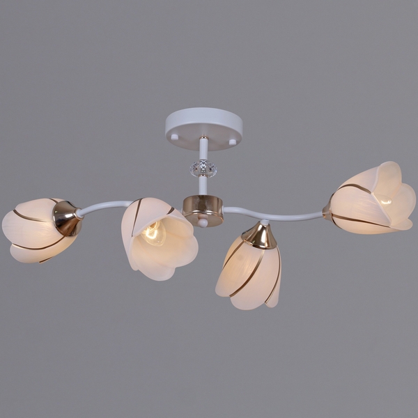 

Потолочная люстра на штанге Reluce 35360-0.3-04 WH+FG, Золото, 35360-0.3-04 WH+FG