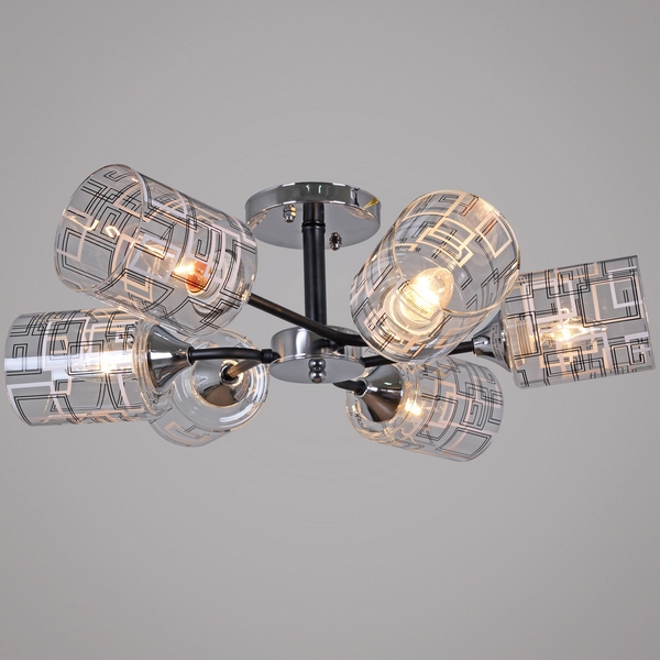 Изображение товара Потолочная люстра на штанге Reluce 26260-0.3-06 CR+BK современная модель