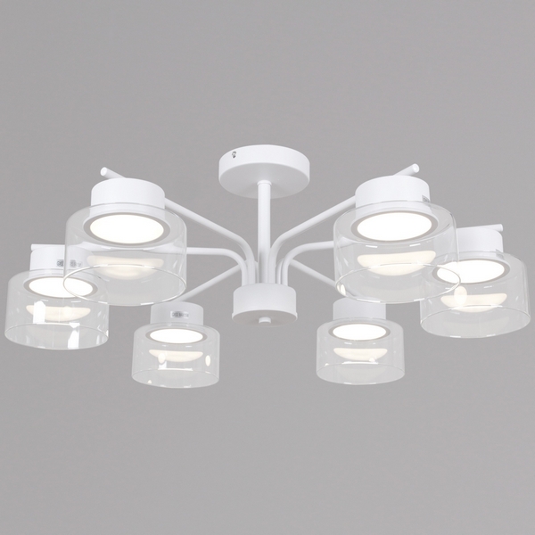 Изображение товара Потолочная люстра на штанге Reluce 48010-0.3-06 WT светодиодная 6 ламп современный дизайн