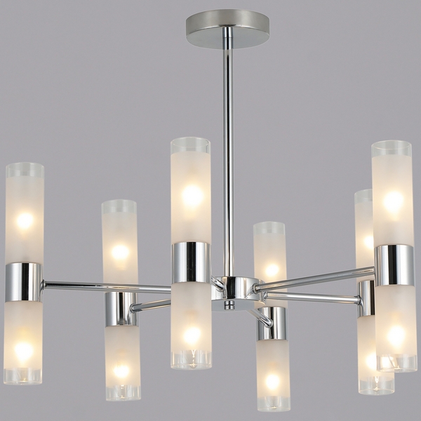 

Потолочная люстра на штанге Reluce 48747-0.3-12, Хром, 48747-0.3-12