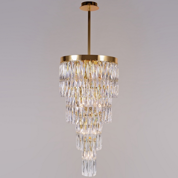 Изображение товара Потолочная люстра на штанге Reluce 04772-0.4-11 DN GD хрусталь золото классика модерн