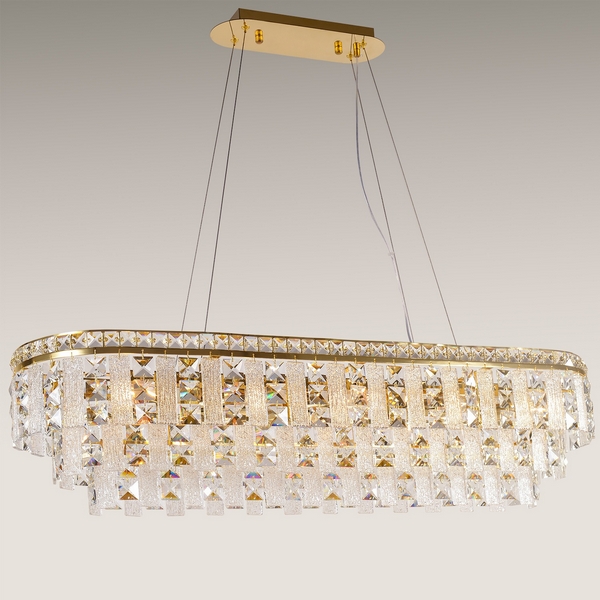 Изображение товара Подвесная люстра хрустальная Reluce 49820-0.4-10L DN классика золото стекло