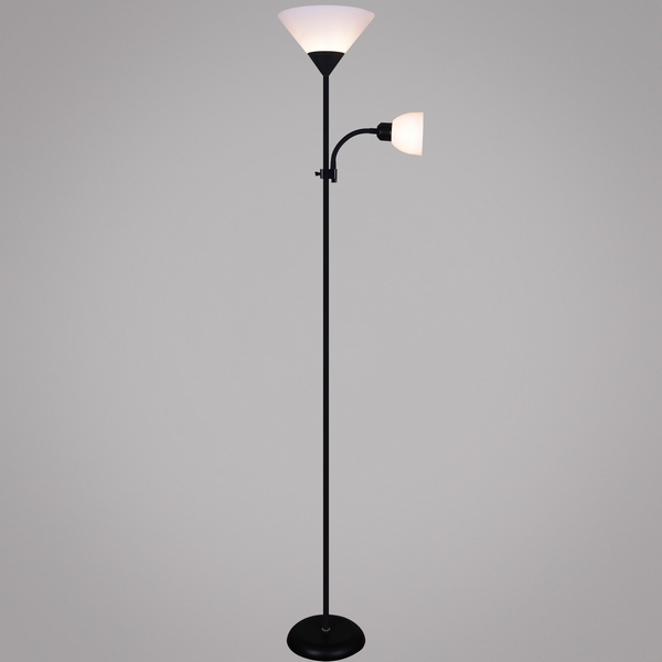 Изображение товара Торшер с выключателем Reluce 00306-0.7-02 BK для современного интерьера 175 см