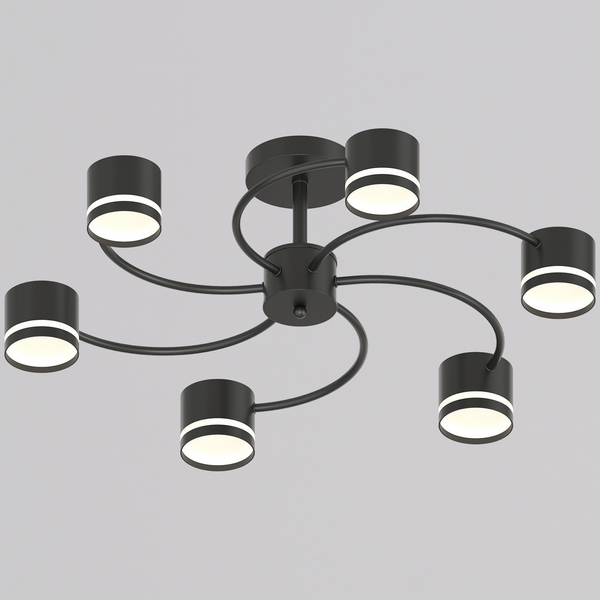 Изображение товара Потолочная люстра на штанге Reluce GX53 6 ламп черная современная