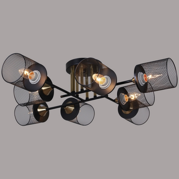 Изображение товара Подвесная люстра на штанге Reluce 38460-0.3-08 BK+COPPER