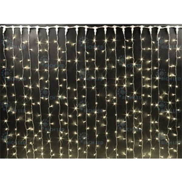 

Гирлянда светодиодная Занавес белая 220B, LED, провод прозрачный, IP54 Rich LED RL-C2*2-T/WW, RL-C2*2-T/WW