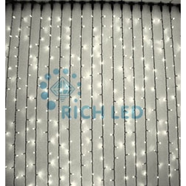 

Гирлянда светодиодная Занавес белая 220B, LED, провод прозрачный, IP54 Rich LED RL-C2*3-T/WW, RL-C2*3-T/WW