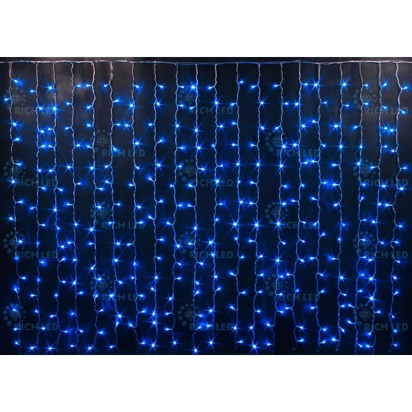 

Гирлянда светодиодная Занавес синяя 220B, LED, провод черный, IP54 Rich LED RL-CS2*1.5-B/B, RL-CS2*1.5-B/B
