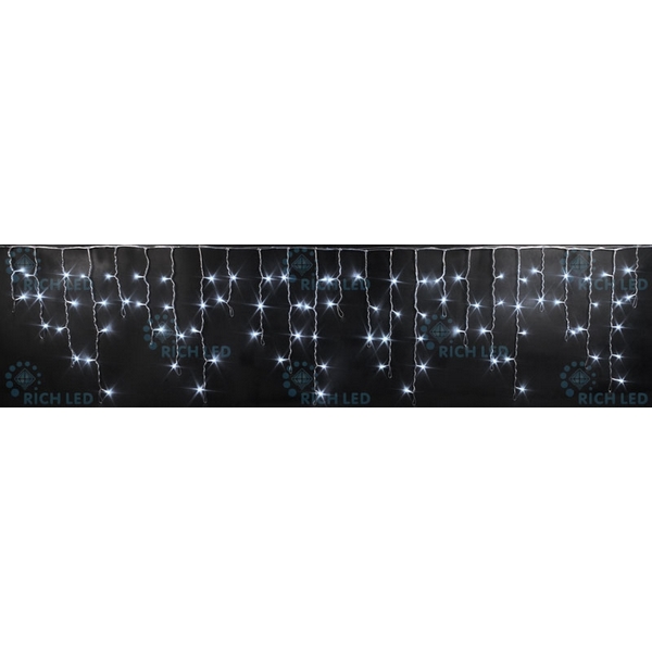

Гирлянда светодиодная Бахрома белая 220B, LED, провод прозрачный, IP54 Rich LED RL-i3*0.5-T/W, RL-i3*0.5-T/W