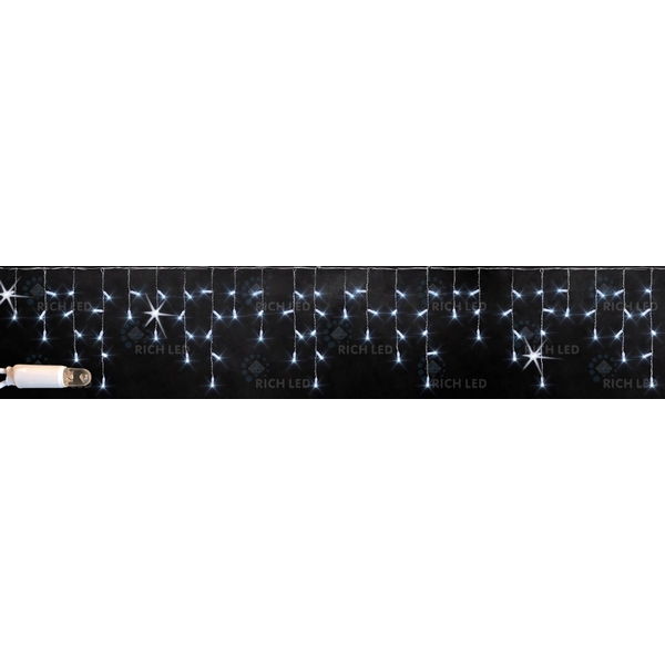 

Гирлянда светодиодная Бахрома белая с мерцанием 220B, LED, провод белый, IP65 Rich LED RL-i3*0.5F-CW/W, RL-i3*0.5F-CW/W