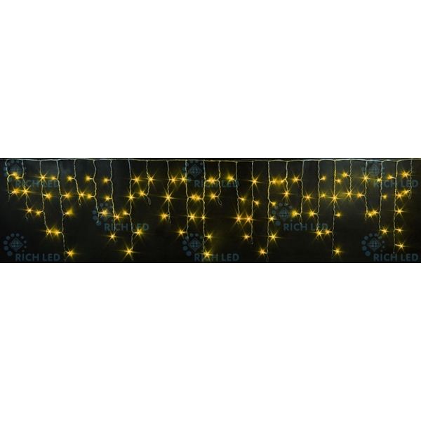 

Гирлянда светодиодная Бахрома желтая с мерцанием 220B, LED, провод белый, IP65 Rich LED RL-i3*0.5F-RW/Y, RL-i3*0.5F-RW/Y