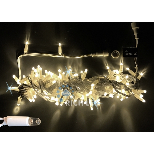 

Гирлянда светодиодная белая с мерцанием 24B, LED, провод белый, IP65 Rich LED RL-S10CF-24V-CW/WW, RL-S10CF-24V-CW/WW