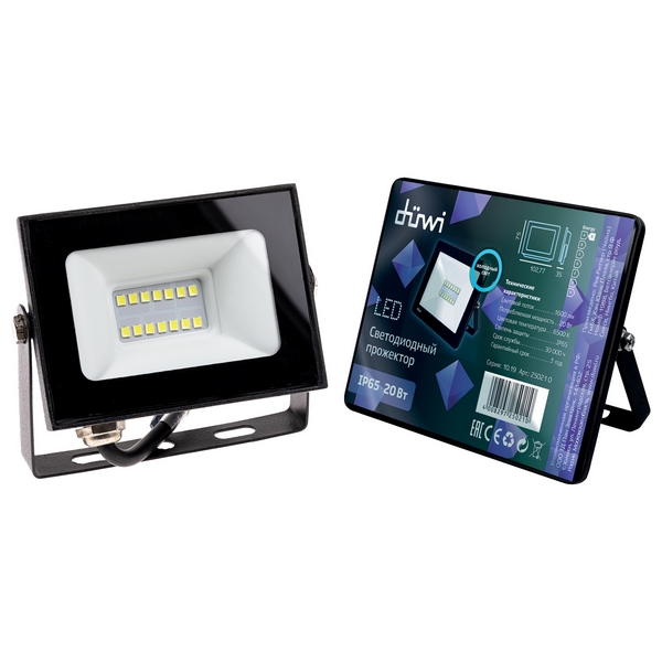 

Прожектор уличный IP65 светодиодный duwi 25021 0 Duwi, Черный, 25021 0
