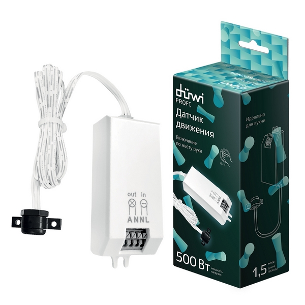 

Датчик движения (500Вт, IP20) Duwi 25836 0, Белый, 25836 0