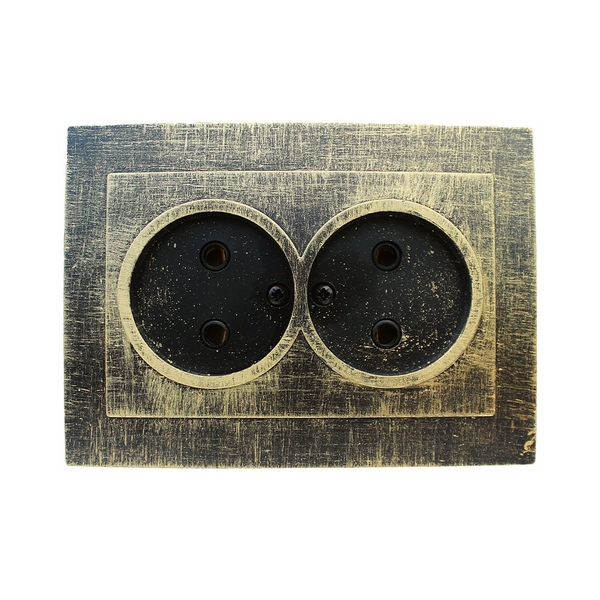 

Розетка двойная без заземления Duwi PALAZZO VINTAGE 26522 1, PALAZZO VINTAGE 26522 1