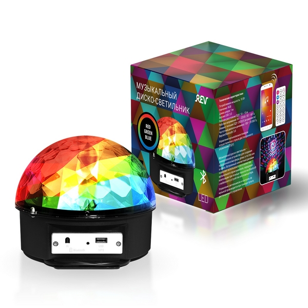 

Настольная лампа RGB светодиодная с пультом Bluetooth-динамиком MP3 и USB-портом REV 32559 8, Черный, 32559 8