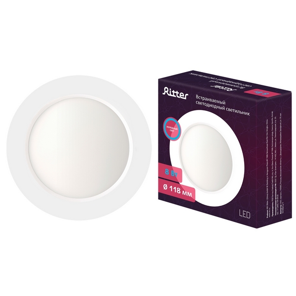 

Встраиваемый точечный светильник светодиодный Ritter 56061 6, Белый, 56061 6