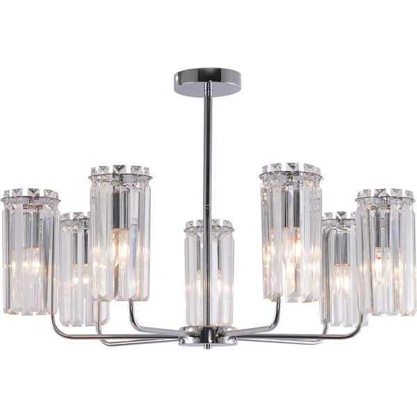 Изображение товара Потолочная люстра на штанге Rivoli Ifa 1063-307 7хЕ14 40 Вт хрусталь