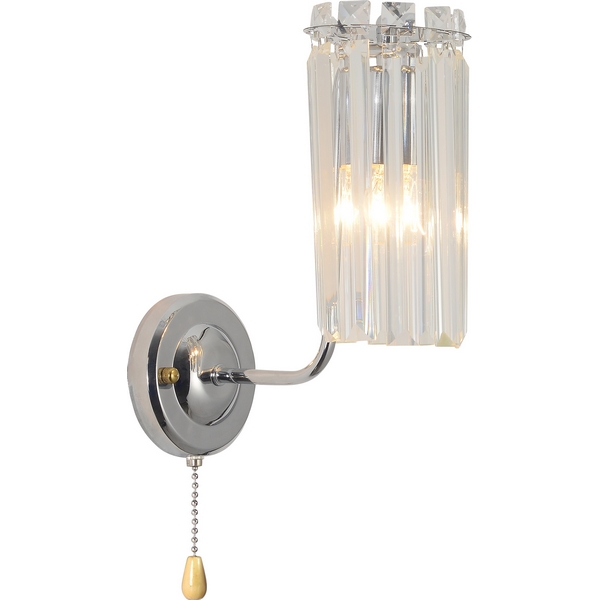 

БраRivoli Ifa 1063-401 настенный 1хЕ14 40 Вт хрусталь с выключателем, Прозрачный, Ifa 1063-401