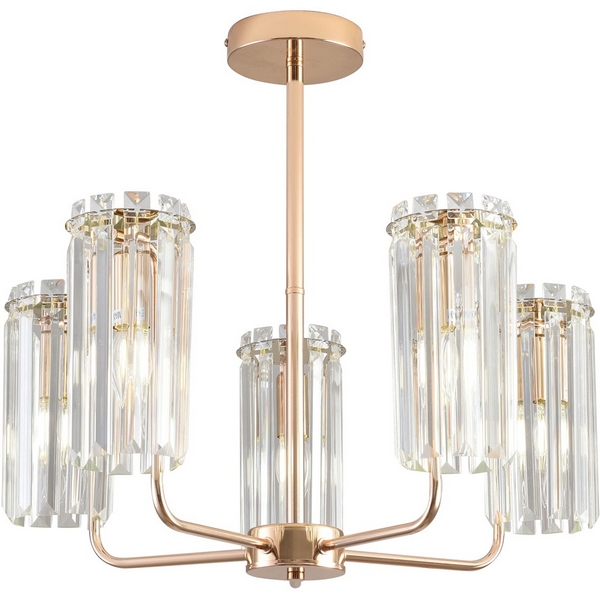 

Потолочная люстра на штанге Rivoli Zoe 1064-305 5хЕ14 40 Вт хрусталь, Прозрачный, Zoe 1064-305