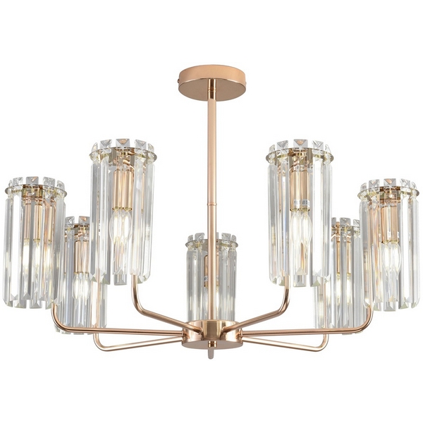 

Потолочная люстра на штанге Rivoli Zoe 1064-307 7хЕ14 40 Вт хрусталь, Прозрачный, Zoe 1064-307