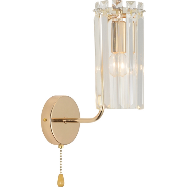 Изображение товара Настенный светильник Rivoli Zoe 1064-401 с абажуром цилиндр и включателем