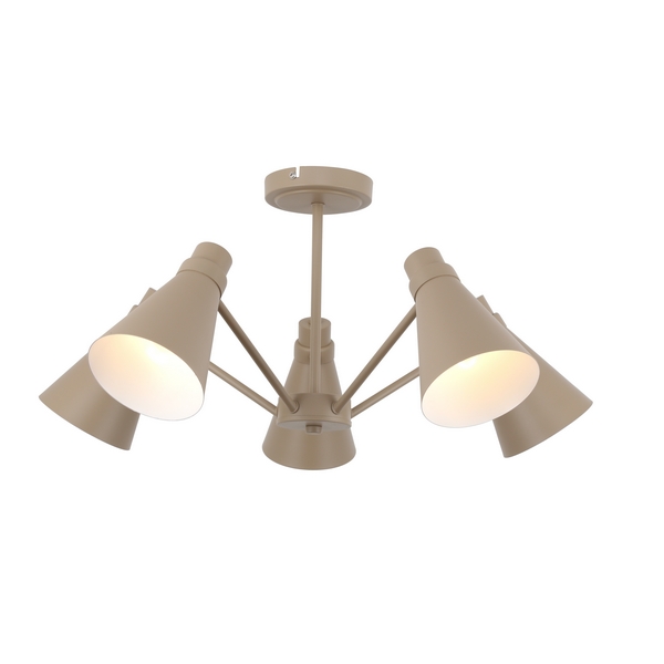 

Потолочная люстра на штанге Rivoli Domitilla 3229-305 5хЕ14 40 Вт, Бежевый, Domitilla 3229-305