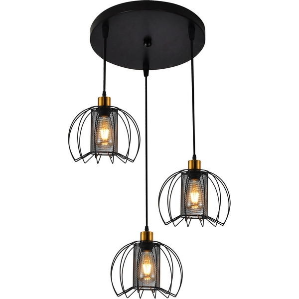 Изображение товара Подвесной светильник Rivoli Adelaida 3хЕ27 60 Вт стиль кантри лофт