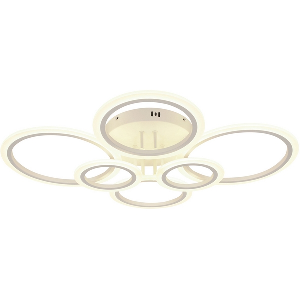 

Потолочная люстра светодиодная Rivoli Nica 6198-701 150 Вт LED 3000К-6000К с пультом, Белый, Nica 6198-701