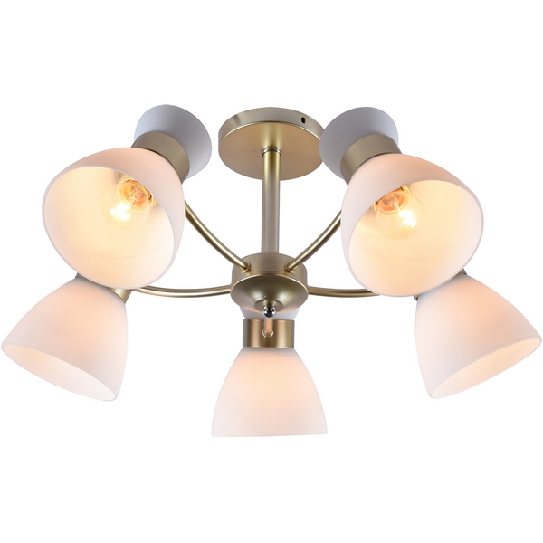 

Потолочная люстра на штанге Rivoli Wendy 9184-305 5хЕ27 60 Вт модерн, Белый, Wendy 9184-305