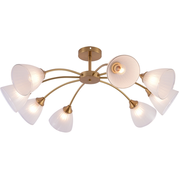 

Потолочная люстра на штанге Rivoli Debra 9189-308 8хЕ27 60 Вт, Белый, Debra 9189-308