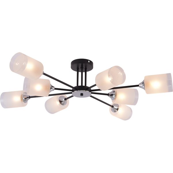 Изображение товара Потолочная люстра Rivoli Jocelyn 9191-308 8хE27 модерн стиль белый черный