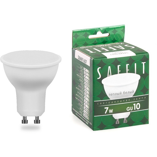 

Лампа светодиодная Saffit SBMR1607 55145 MR16 GU10 7W 230V 2700K, SBMR1607 55145
