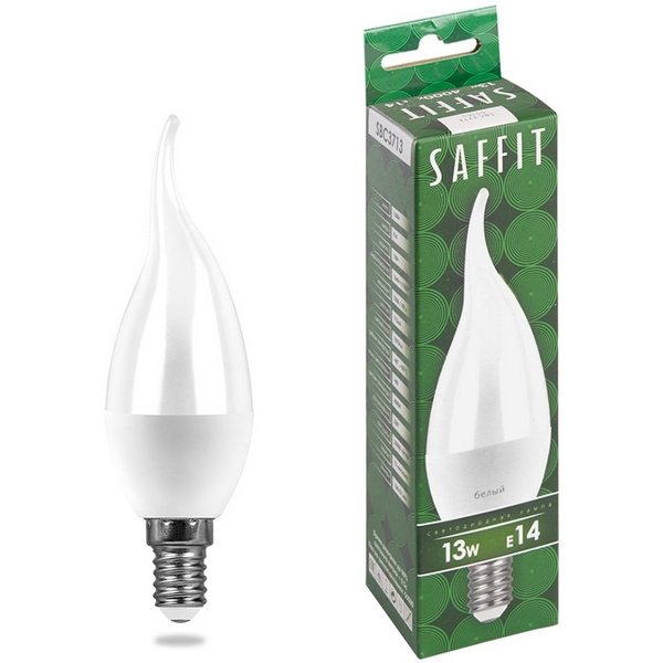 

Лампа светодиодная Saffit SBC3713 55165 Свеча на ветру E14 13W 230V 4000K, SBC3713 55165