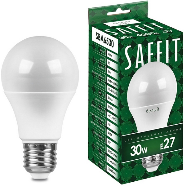 Изображение товара Лампа светодиодная Saffit SBA6530 E27 30W 4000K