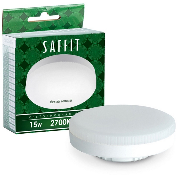 Изображение товара Лампа светодиодная SBGX5315 GX53 15W 230V 2700K Saffit 55191 Изображение товара Лампа светодиодная SBGX5315 GX53 15W 230V 2700K Saffit 55191